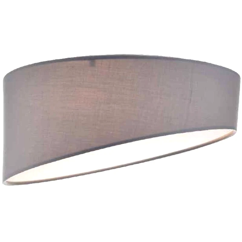 ACA DECOR Φωτιστικό Πλαφονιέρα Aca Pablo Ad8030pg από Μέταλλο/Ύφασμα - Γκρι