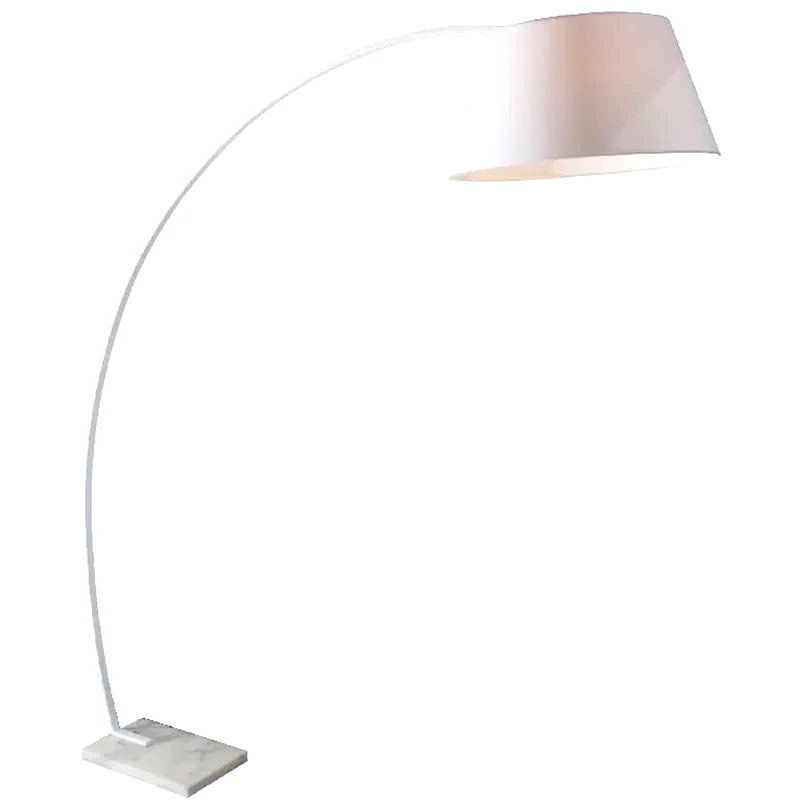 ACA DECOR Φωτιστικό Δαπέδου Aca Lennon από Μέταλλο/Μάρμαρο 50x156x190 cm - Λευκό