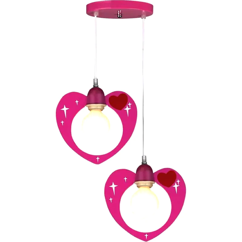 ACA DECOR Παιδικό Φωτιστικό Οροφής Aca Love Καρδιές MD70832 - Ροζ