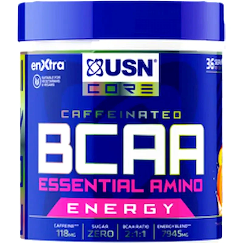 USN USN BCAA Power Punch Καφεΐνη Ταυρίνη Σκόνη Μάνγκο/ Πορτοκάλι - 400 gr