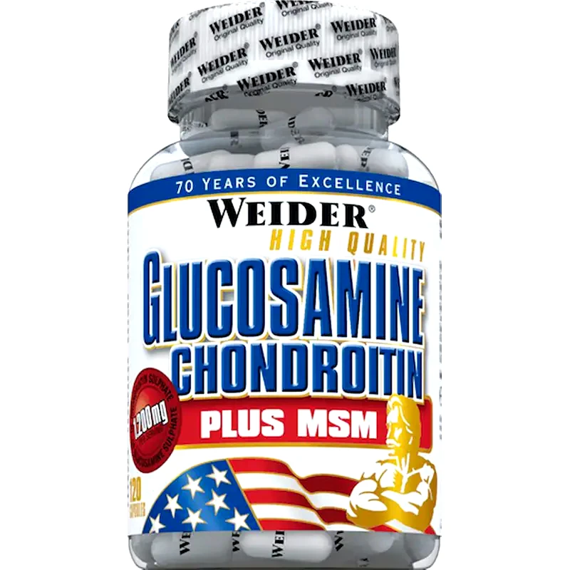 WEIDER Ειδικό Συμπλήρωμα Διατροφής Weider Glucosamine - Chondroitin + Msm - 120 κάψουλες