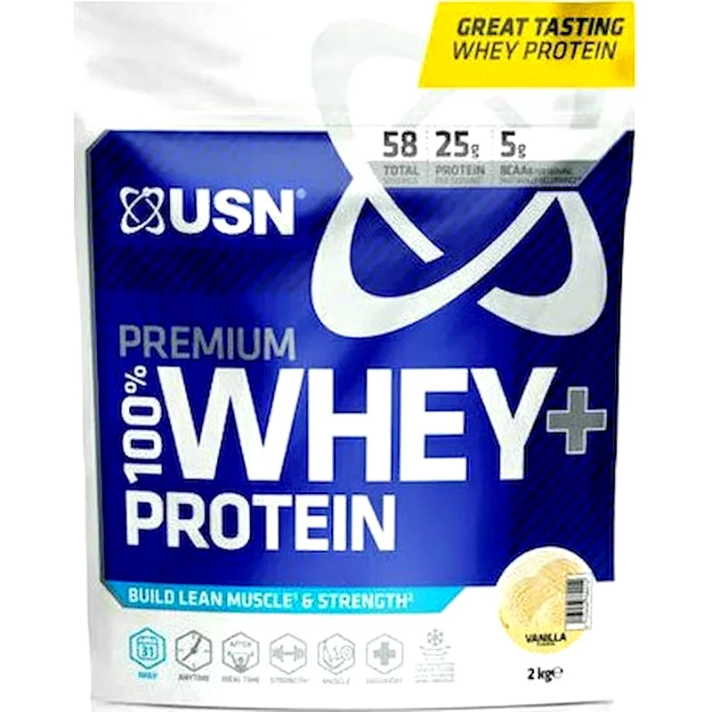 USN Πρωτεΐνη USN 100% Premium Whey Βανίλια - 2kg