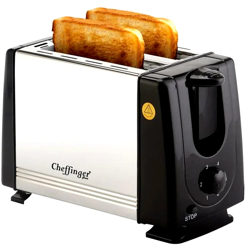 CHEFFINGER Φρυγανιέρα CHEFFINGER CF-T02 2 Θέσεων Ασημί/Μαύρη
