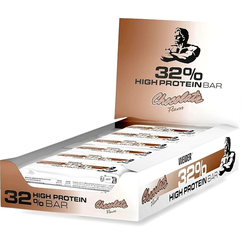 WEIDER Μπάρες Πρωτεΐνης 60gr Weider 32% Protein Bar Σοκολάτα - 12 Τμχ