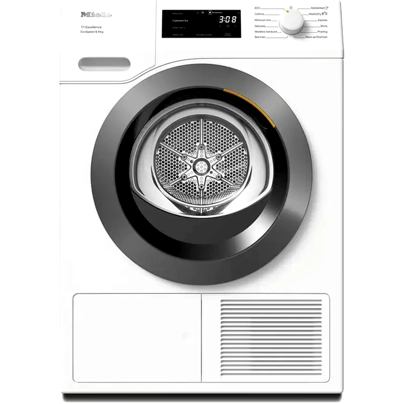 MIELE MIELE TEC655WP EcoSpeed 8 kg με Αντλία Θερμότητας Λευκό Στεγνωτήριο Ρούχων