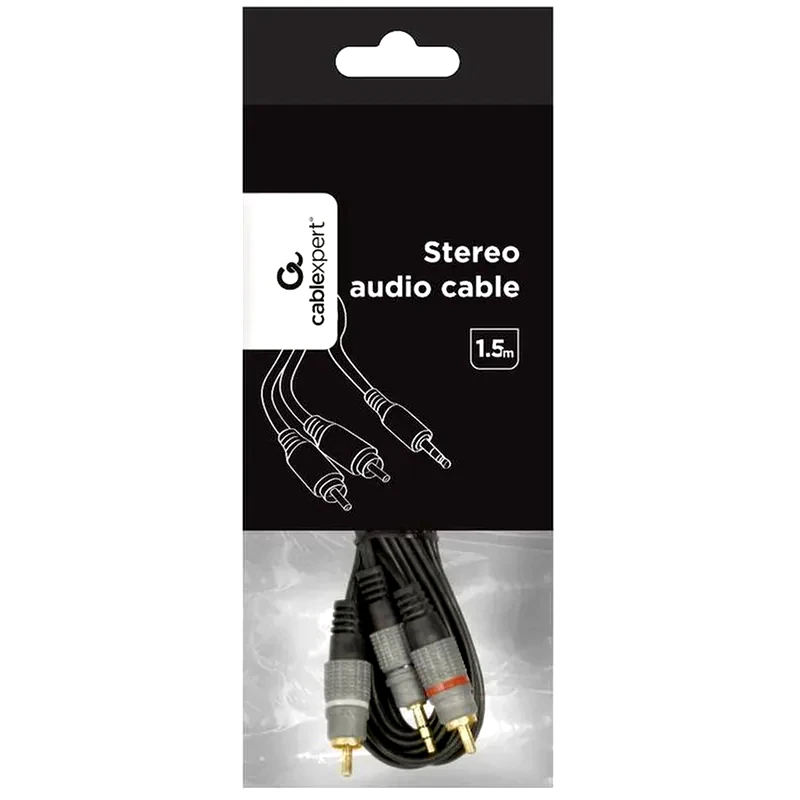 CABLEXPERT Cablexpert Καλώδιο 35mm Male - 2x RCA Male - Μαύρο 1.5m