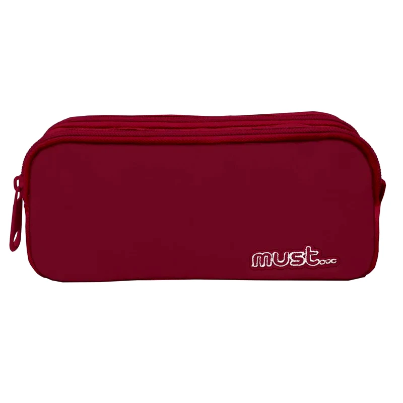 MUST... Κασετίνα Βαρελάκι Must Eternal Μπορντό 2 Θήκες