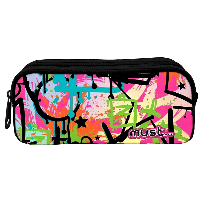 MUST... Κασετίνα Βαρελάκι Must Energy Street Art 2 Θήκες