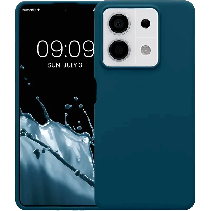 KWMOBILE Θήκη Xiaomi Redmi Note 13 5g - Kwmobile Soft Flexible Rubber Cover Σιλικόνης - Teal Matte (kwm000020lm002c)