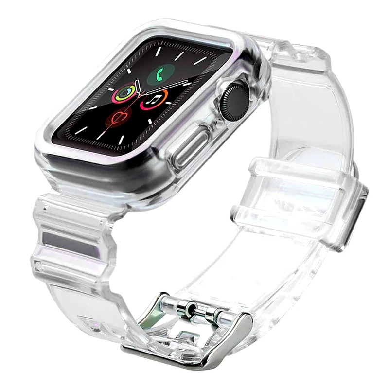 HURTEL Λουράκι + Θήκη Hurtel Light Set Case για Apple Watch 44mm - Clear