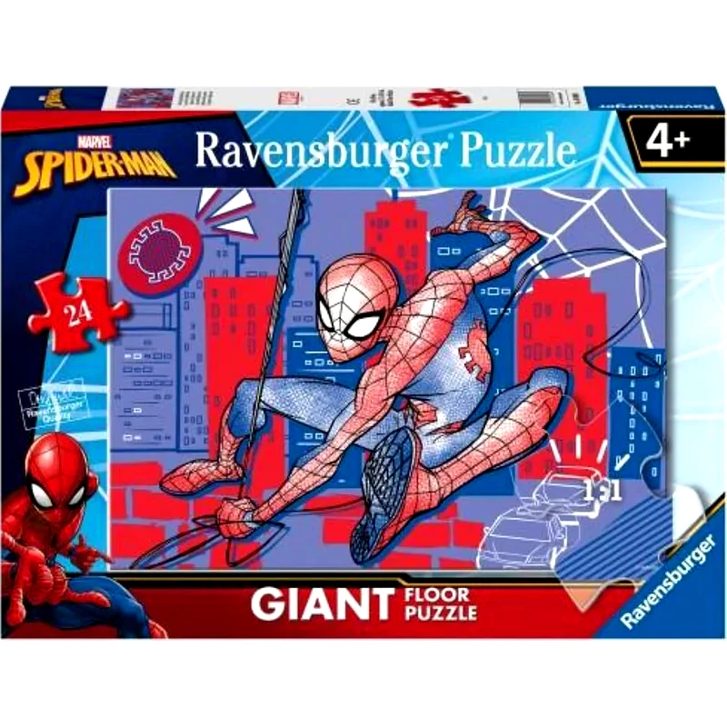 RAVENSBURGER Παιδικό Παζλ Δαπέδου Ravensburger Marvel: Spider-man (24 Κομμάτια)