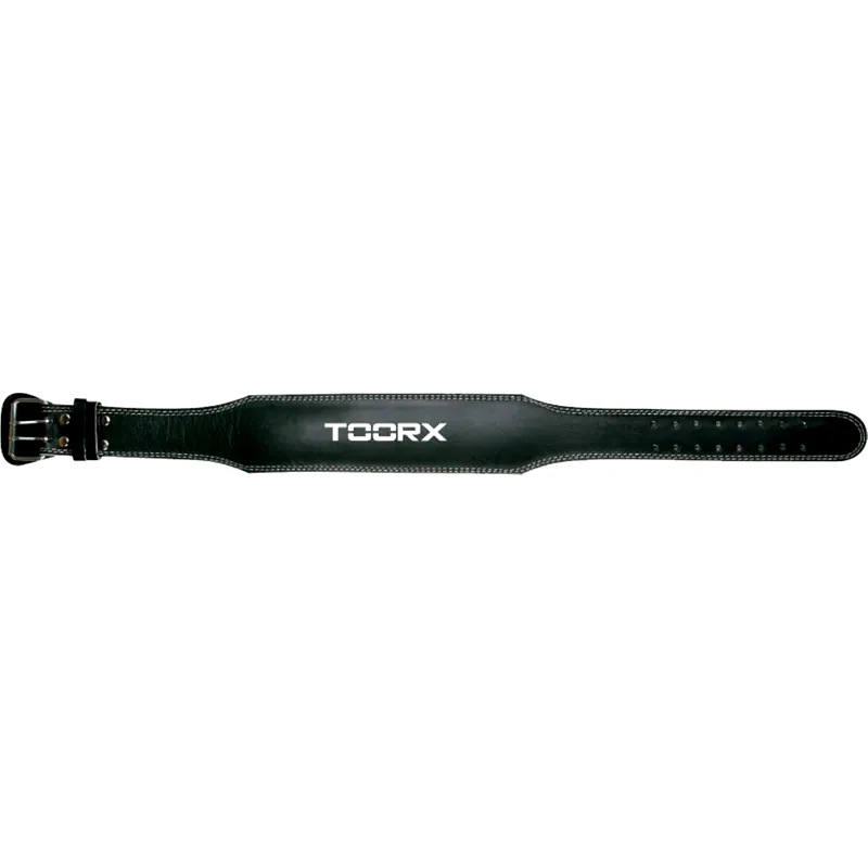 LEOS Ζώνη Άρσης Βαρών Toorx 10-432-088 Large Δερμάτινη με Μαξιλαράκι - Μαύρο