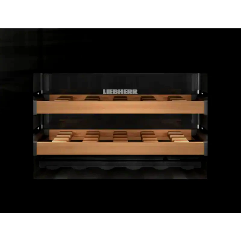 LIEBHERR Εντοιχιζόμενος Συντηρητής Κρασιών LIEBHERR WKEgb 582 για 18 Μπουκάλια με Παιδικό Κλείδωμα και Συναγερμό Πόρτας - Μαύρο