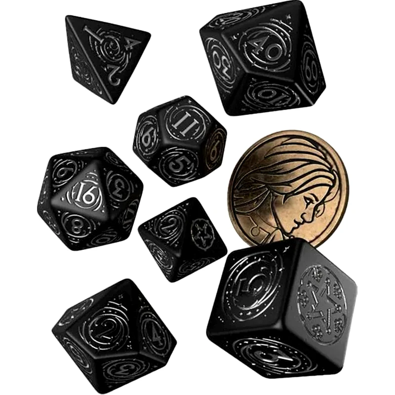 Q-WORKSHOP Σετ Ζάρια - The Witcher Dice Set - Yennefer (the Obsidian Star)
