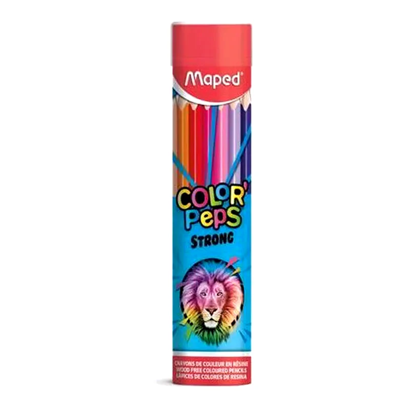 MAPED Ξυλομπογιές Maped Color Peps Strong σε Μεταλλικό Κύλινδρο (36 Τεμάχια)