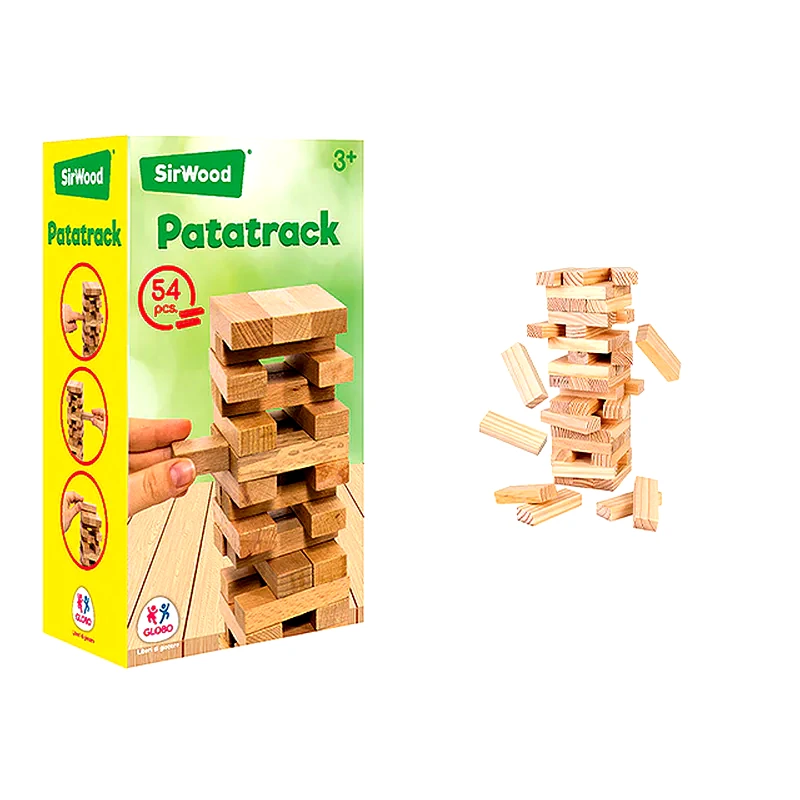 GLOBO Patatrack Παιχνίδι Ισορροπίας Με 54 Ξύλινα Τουβλάκια