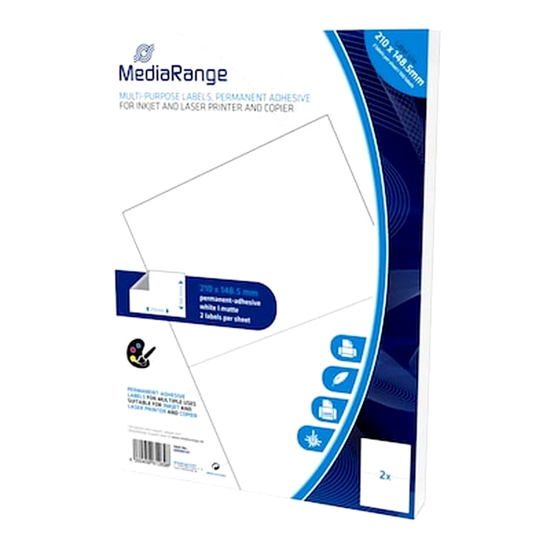 MEDIARANGE Mediarange Ετικέτες Πολλαπλών Χρήσεων Mrink141, 210x148.5mm, 100τμχ