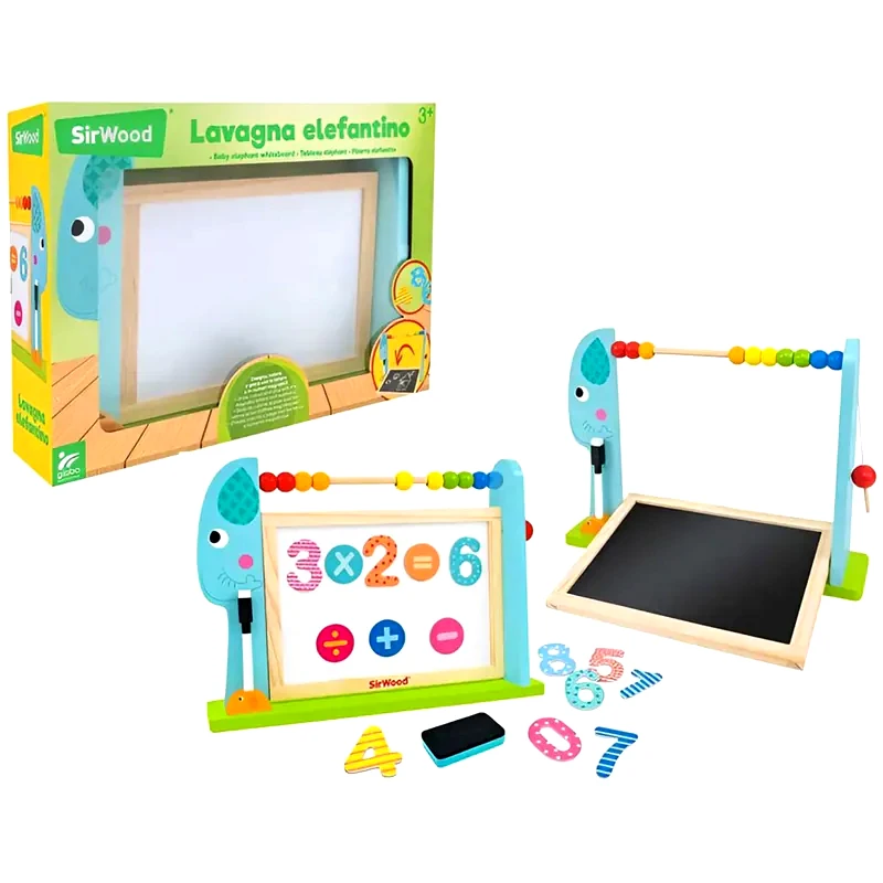 GLOBO Ξύλινος Πίνακας Ελεφαντάκι 3-σε-1