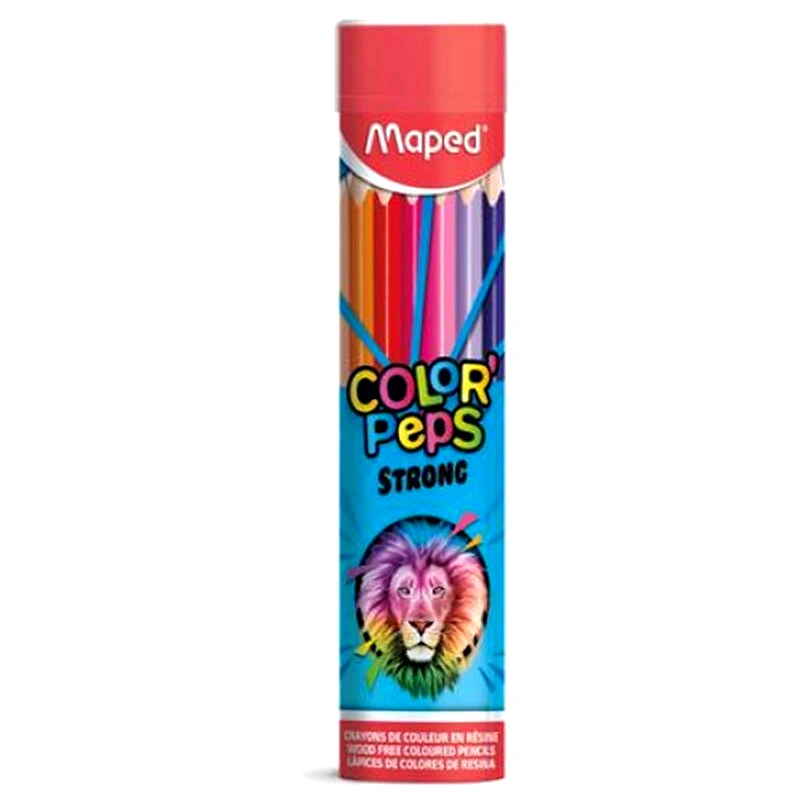 MAPED Ξυλομπογιές Maped Color Peps Strong σε Μεταλλικό Κύλινδρο (24 Τεμάχια)