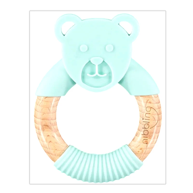 NIBBLING Μασητικό-κρίκος Οδοντοφυίας Nibbling Ted Bear Mint Br74238