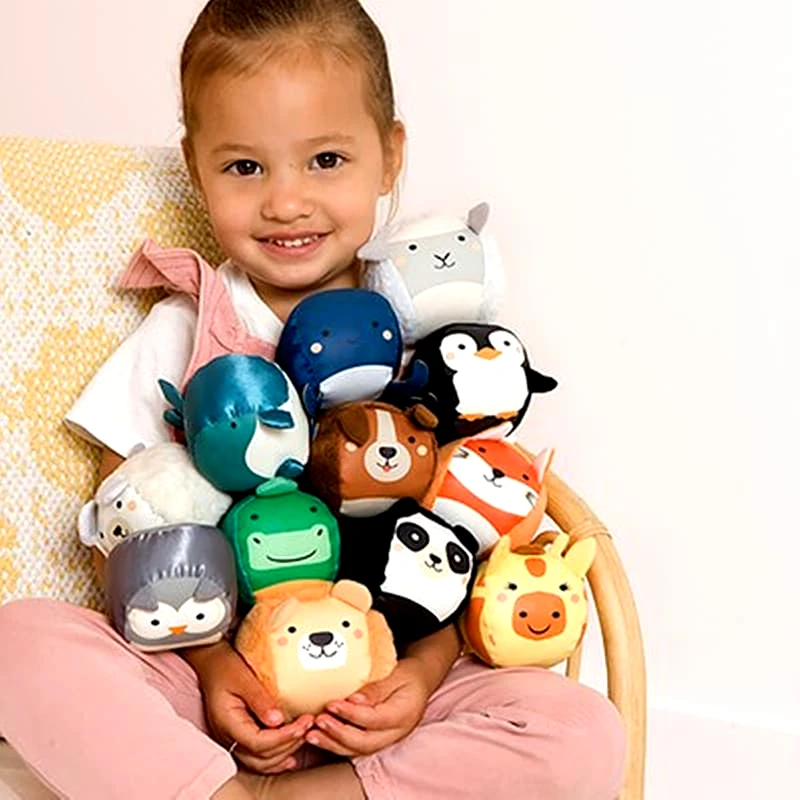 BABY TO LOVE Λούτρινο LITTLE BIG FRIENDS Μπαλίτσα Doorball Πάντα (8cm) BTL303631