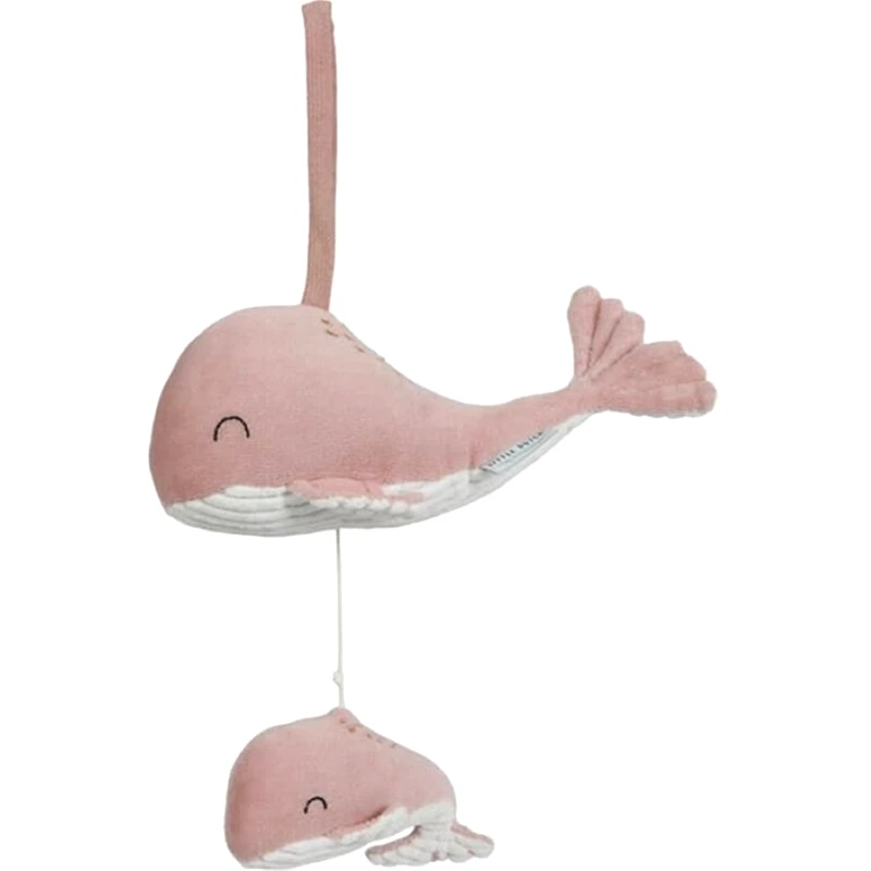 LITTLE DUTCH Little Dutch Βρεφικό Κρεμαστό Παιχνίδι Whale Ocean Pink με Μουσική (Ld4800)