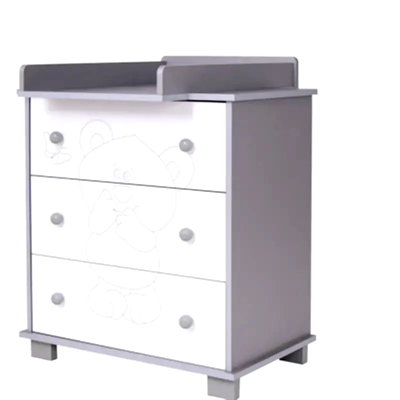 DREWEX Drewex Συρταριερα Αλλαξιερα Bear - Butterfly Silver-white Dr201dr