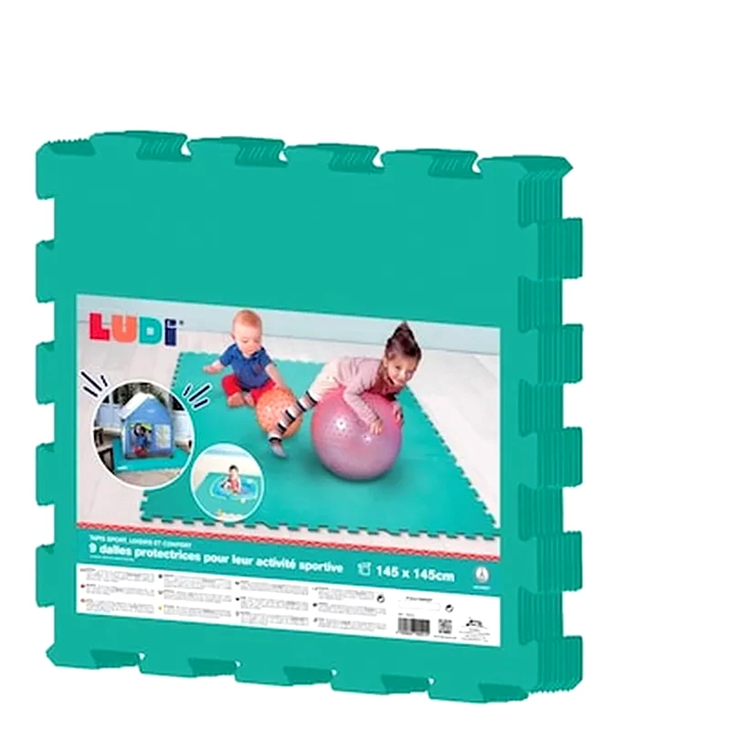 LUDI Δάπεδο Ασφαλείας για Βρεφικό Παιχνίδι Ludi 90021 145.7x145.7x0.5 cm - Τιρκουάζ