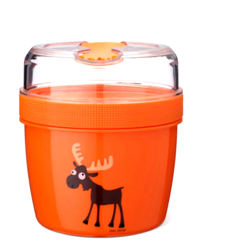 CARL OSCAR Φαγητοδοχείο Carl Oscar με Παγοκύστη N’Ice Cup Large Orange Moose 600 ml + 300 ml