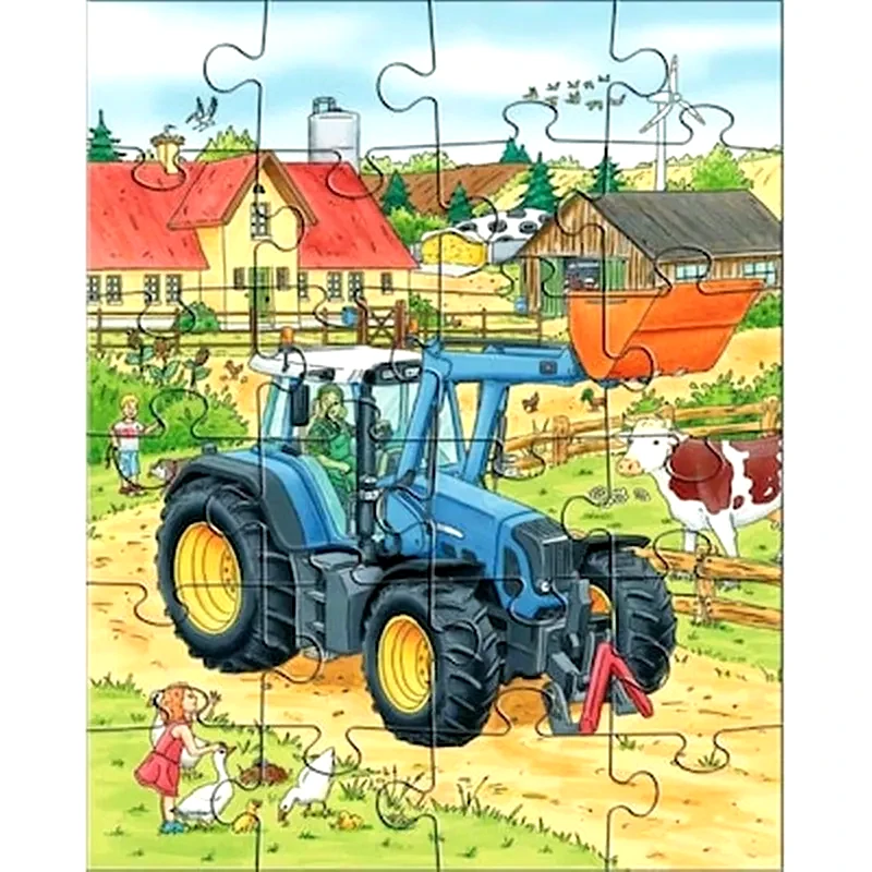 HABA Παζλ Haba 3 24τμχ. Με Τρακτέρ Tractor And Co.