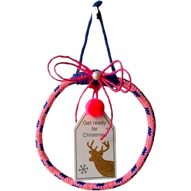 FEELBOHO Χειροποιητο Boho Στεφανακι Ροζ Ρουντολφ