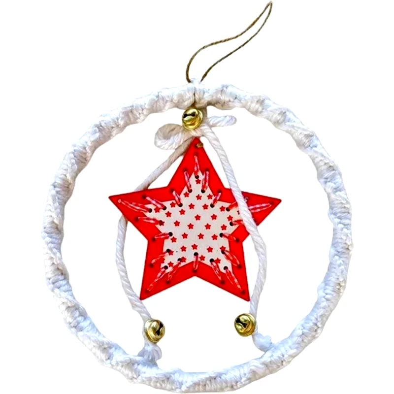 FEELBOHO Χριστουγεννιάτικο Διακοσμητικό Στεφάνι Feelboho Αστέρι Ξύλινο