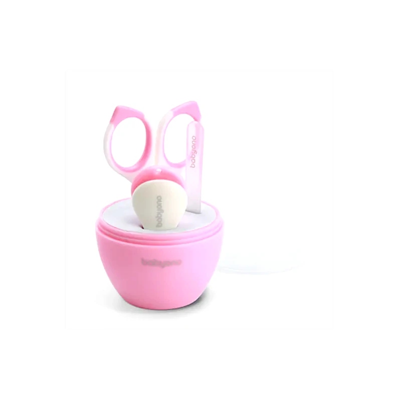 BABYONO Babyono Nail Care Set, Σετ Περιποίησης Νυχιών Για Το Μωρό, Χρώμα Ρόζ 398, 1σετ.