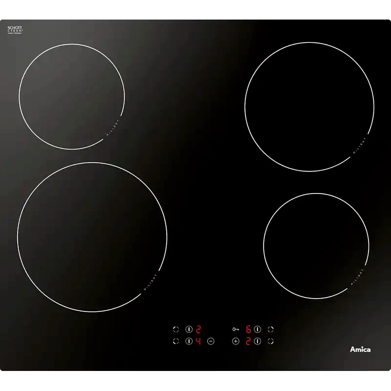AMICA AMICA PC6400ZH 57.6 cm Μαύρο Εστία Κεραμική Αυτόνομη