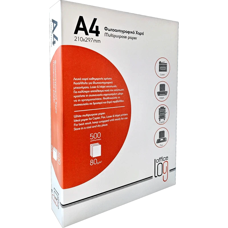 OFFICE LOG Office Log Χαρτί Εκτύπωσης A4 80gr 500 φύλλα