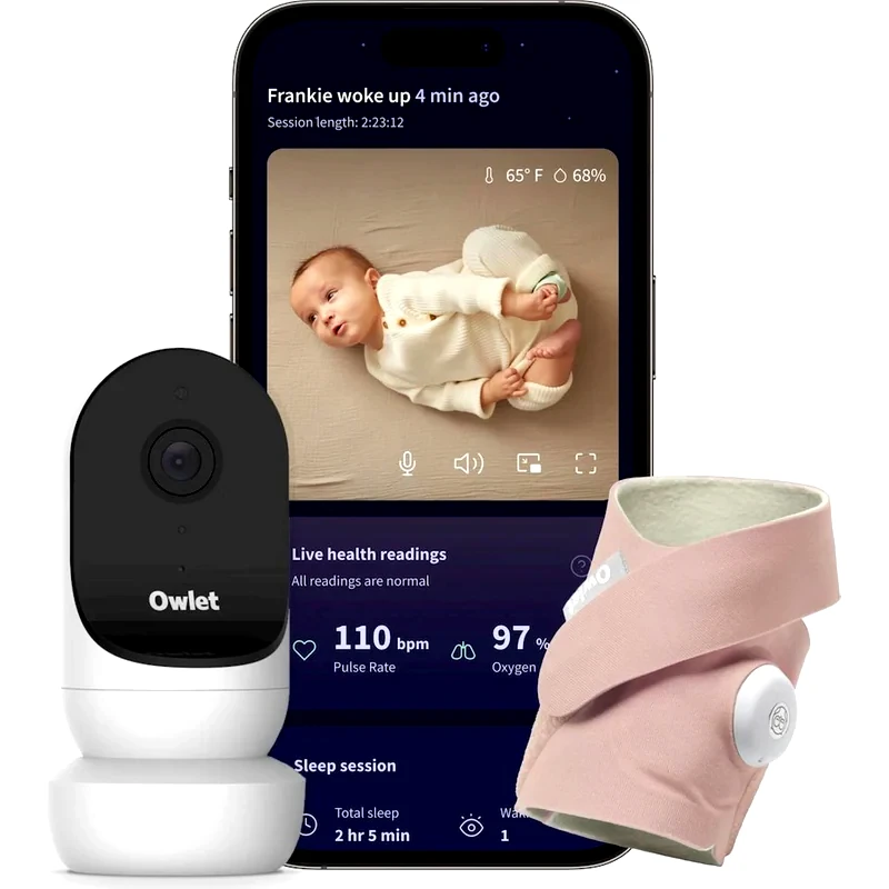 OWLET Σετ Baby Monitor Κάμερας Ήχου Owlet Dream Duo Κάλτσα Owlet Dream (Ροζ) Owlet Cam 2