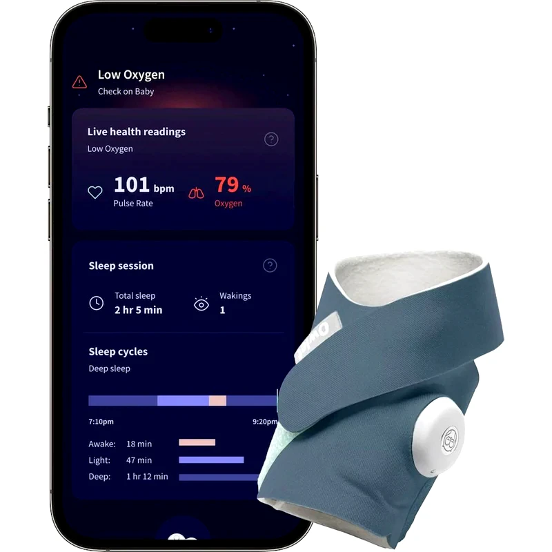 OWLET Baby Monitor Βρεφικής Υγείας Owlet Dream Sock™ - Έξυπνη Kάλτσα (Μπλε)