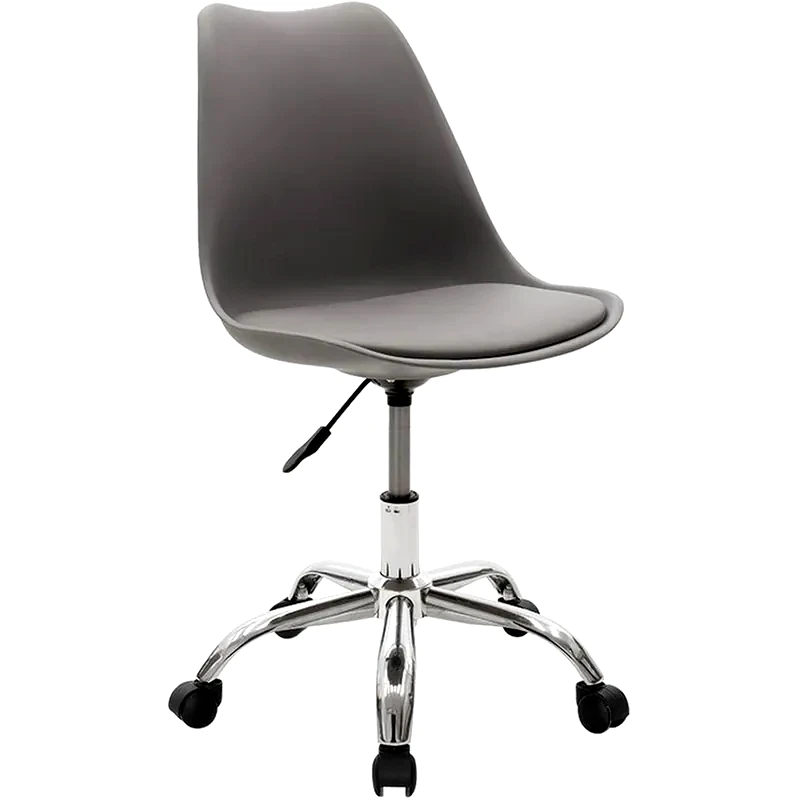 PAKOWORLD Καρέκλα Γραφείου Εργασίας Gaston Ii Pakoworld από Δερματίνη - Γκρι