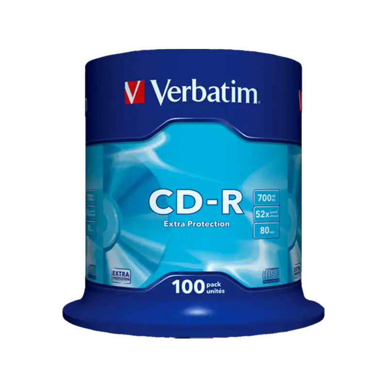 Δίσκοι CD/DVD Verbatim CD-R 700MB 100τμχ