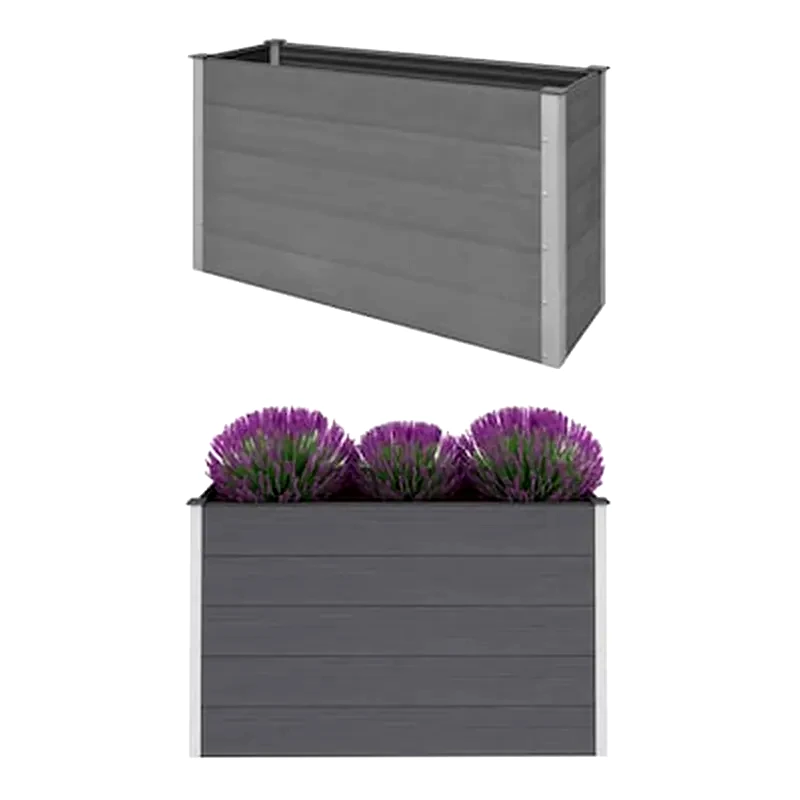 VIDAXL Vidaxl Ζαρντινιέρα Γκρι 150 X 50 X 91 Εκ. Από Wpc