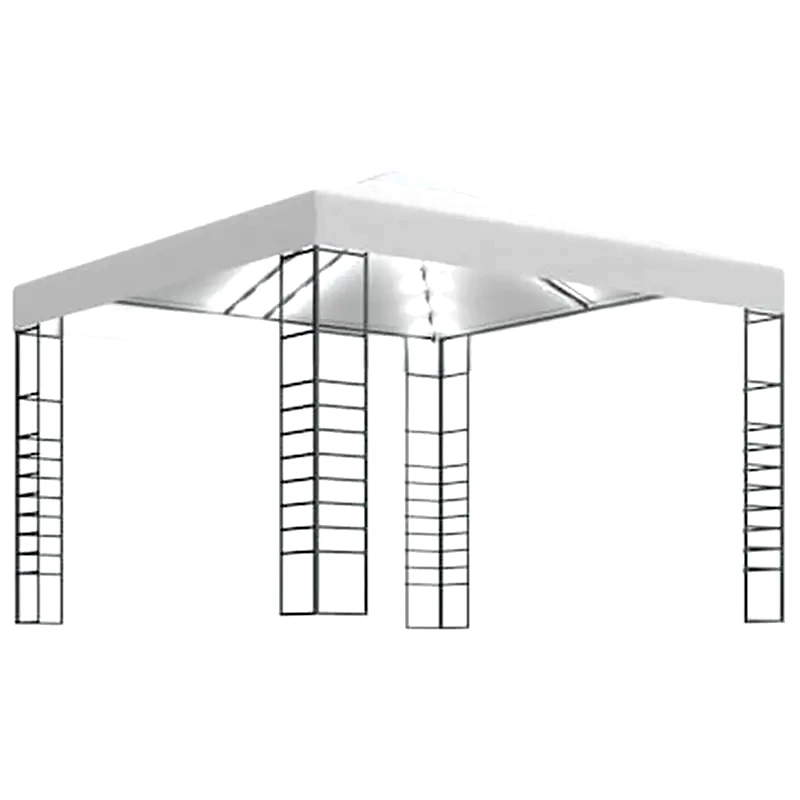 VIDAXL Κιόσκι Vidaxl Αλουμίνιο με Φώτα 400x300cm - Λευκό