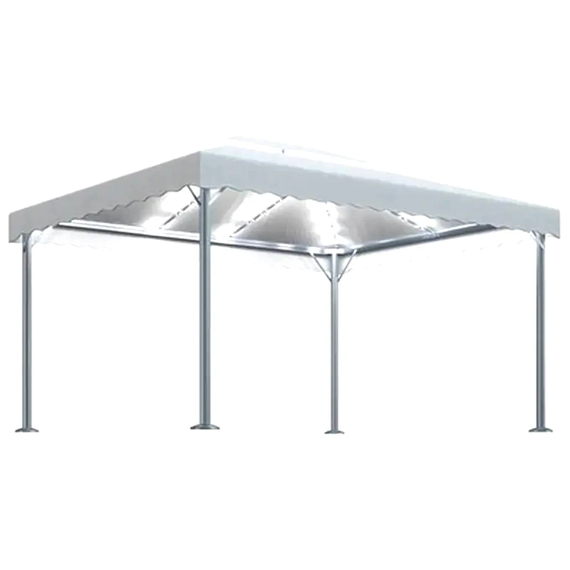 VIDAXL Κιόσκι Vidaxl Αλουμίνιο με Φώτα 400x300cm - Κρεμ