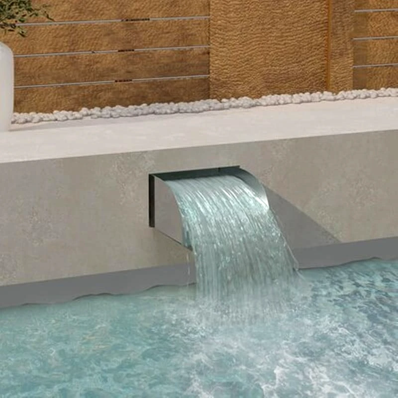 VIDAXL Vidaxl Καταρράκτης 30 X 34 X 14 Εκ. Από Ανοξείδωτο Ατσάλι 304 Με Led