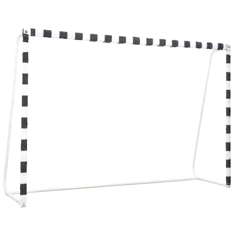 VIDAXL Vidaxl Τέρμα Ποδοσφαίρου Ασπρόμαυρο 300 X 200 X 90 Εκ. Μεταλλικό