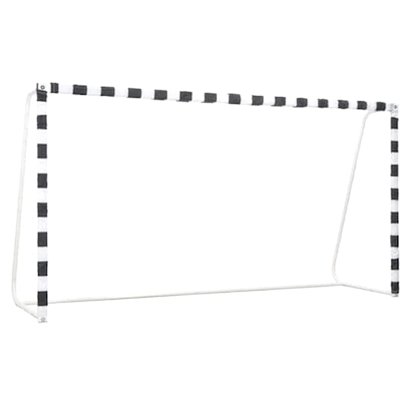 VIDAXL Vidaxl Τέρμα Ποδοσφαίρου Ασπρόμαυρο 300 X 160 X 90 Εκ. Μεταλλικό