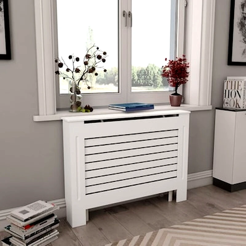 VIDAXL Vidaxl Κάλυμμα Καλοριφέρ Λευκό 112 X 19 X 81,5 Εκ. Από Mdf