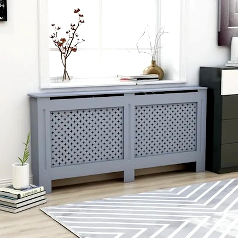 VIDAXL Vidaxl Κάλυμμα Καλοριφέρ Ανθρακί 172 X 19 X 81 Εκ. Από Mdf