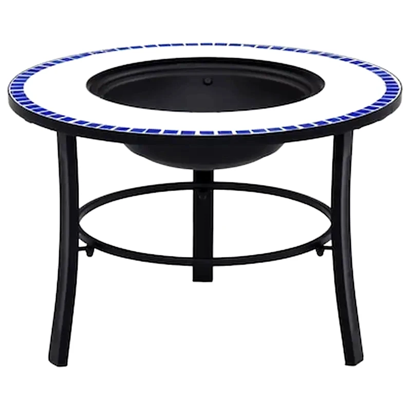 VIDAXL Vidaxl Τζάκι Εξωτερικού Χώρου «μωσαϊκό» Μπλε/λευκό 68 Εκ. Κεραμικό