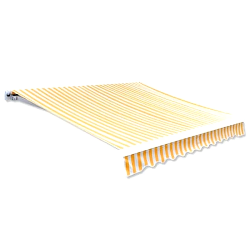 VIDAXL Vidaxl Τεντόπανο Έντονο Κίτρινο/λευκό 4x3 Μ Καραβόπανο (χωρίς Πλαίσιο)