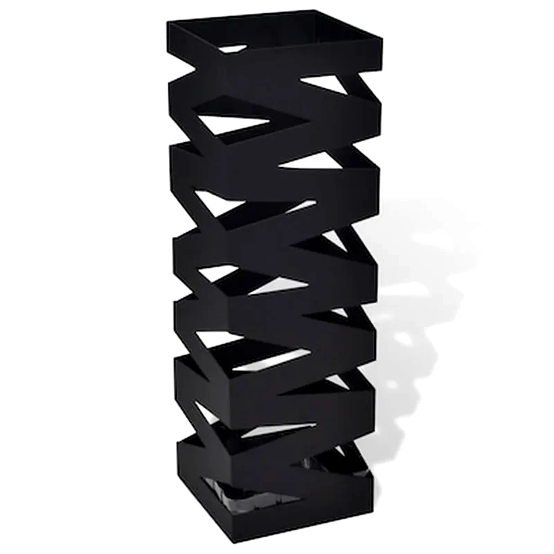 VIDAXL Ομπρελοθήκη VidaXL Ατσάλινη 15.5x15.5x48.5 cm - Μαύρo